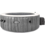 Intex Greywood Deluxe Bubble Massage Πισίνα PVC Φουσκωτή Υδρομασάζ 196x196x71εκ. (4 ατόμων)